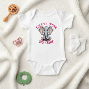 Liten Åska Stort Hjärta Söt Elefant T Shirt