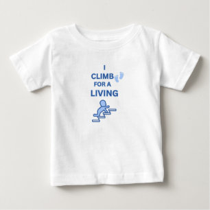 LITEN ÄVENTYRARE, JAG KLÄTTERAR VIT HIMMEL BLÅ LIT T SHIRT