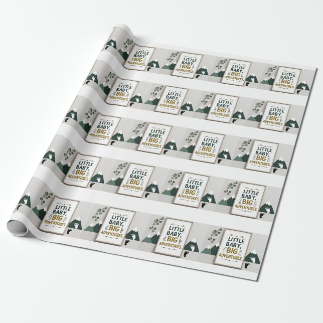 Liten baby stor  presentpapper (Utrullad)