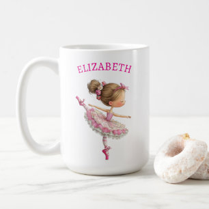 Liten ballerina flicka födelsedag kaffemugg