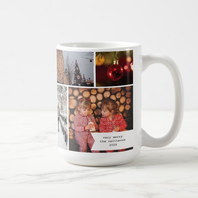 Liten band flerbilder julminne kaffemugg (Höger)