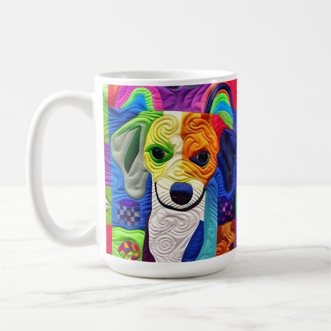 Liten beagle-valp-film som design kaffemugg (Vänster)