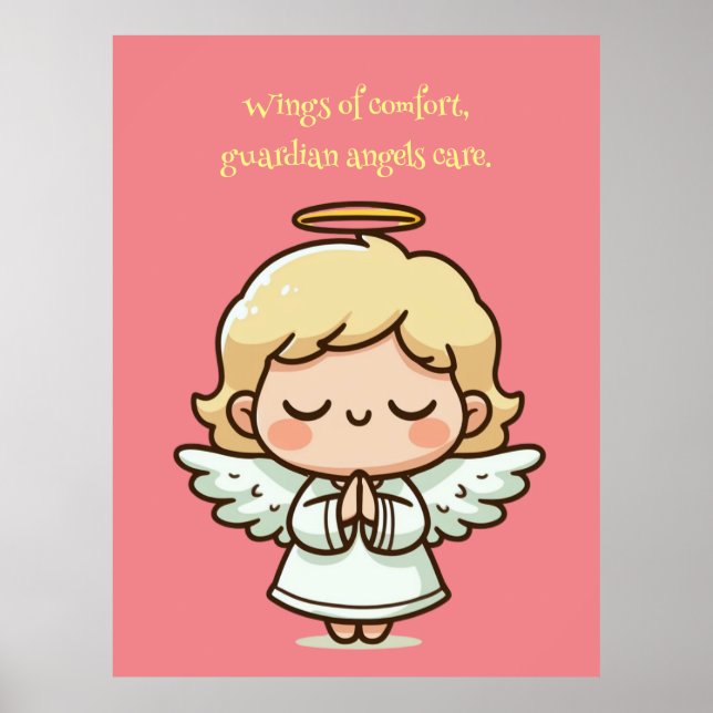 Liten bedjande ängel poster (Framsidan)