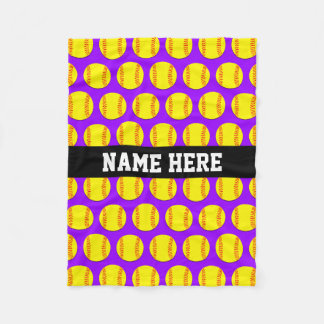 Liten beställnings- ullsoftballfilt - lila fleecefilt