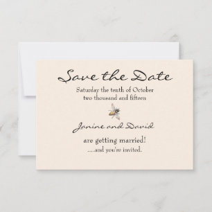 Liten Bihustru Save the Date-kort Spara Datumet