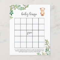 Liten björn Baby shower bingo spel
