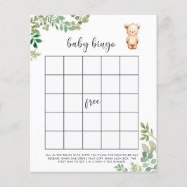 Liten björn Baby shower bingo spel