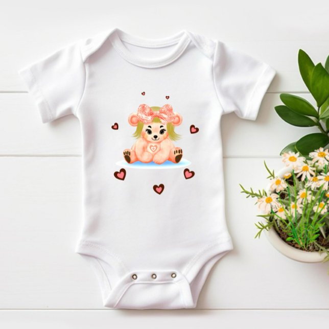 Liten björn flicka t shirt (Skapare uppladdad)