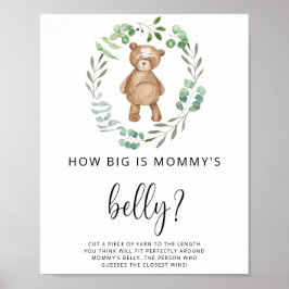 liten björn hur stor är mammans mage spelplanscher poster