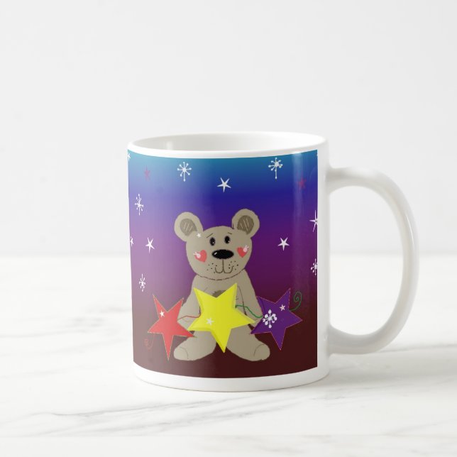 Liten björn med stjärnor kaffemugg (Höger)