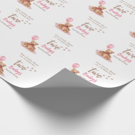 Liten björn rosa födelsedag för alla åldrar presentpapper