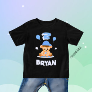 Liten björnpojke med ballonger t shirt