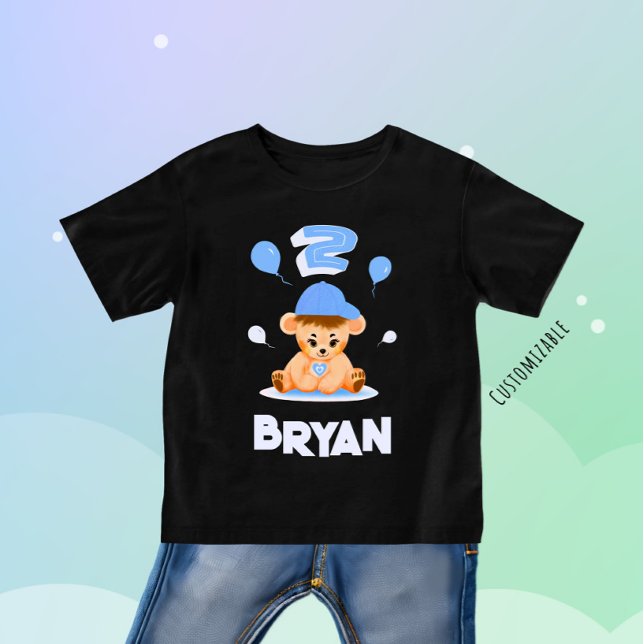 Liten björnpojke med ballonger t shirt (Skapare uppladdad)
