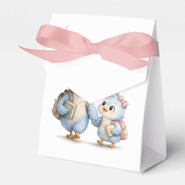Liten blå fågel Firande Gåva Box Presentaskar (Framsidan Sidan)