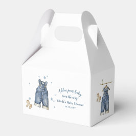 Liten Blå Jean Baby Shower Presentaskar
