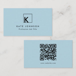 Liten blå modern monogram-Logotyp - minimalt Visitkort