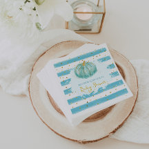 Liten blå pumpa höst baby shower