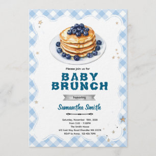 Liten blåbärsbrunch för bebis - Bebisdus Invitatio Inbjudningar