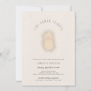 Liten, blank neutralt Baby Shower-inbjudan Inbjudningar