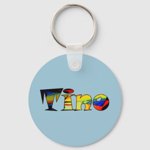 Liten blåttkeychain för Tino Nyckelring