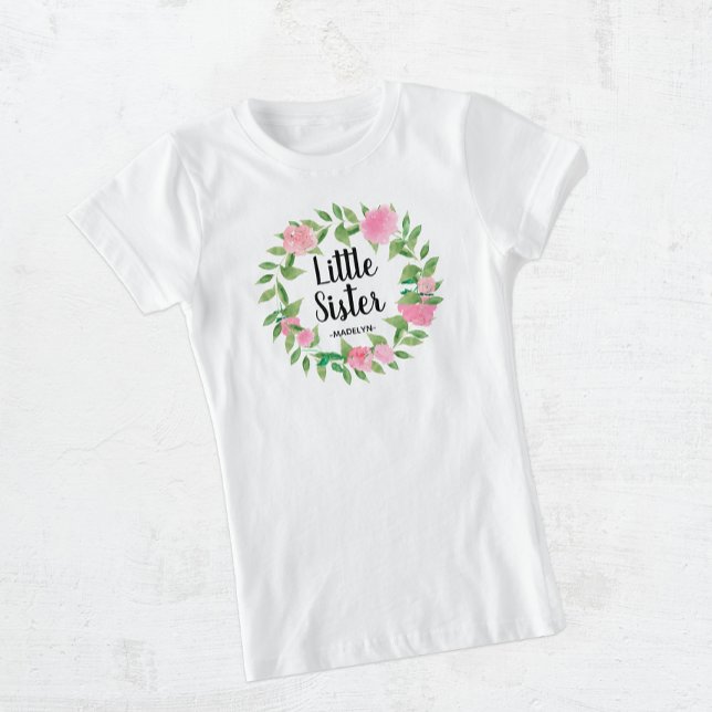 Liten Blommigt av systerfärg Utandning med Namn T Shirt (Skapare uppladdad)