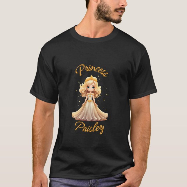 Liten Blond Prinsessa, Paisleys Förtrollade Värld T Shirt (Framsida)