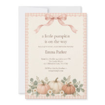 Liten Blush-rutig Pumpa Bebis Shower
