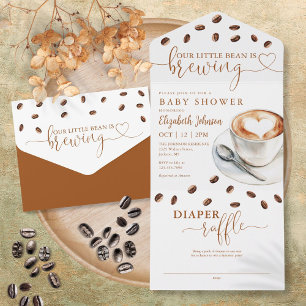 Liten bönas bröllopsshow för kaffebaby