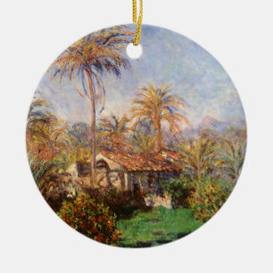 Liten bondgård i Bordighera av Claude Monet Julgransprydnad Keramik