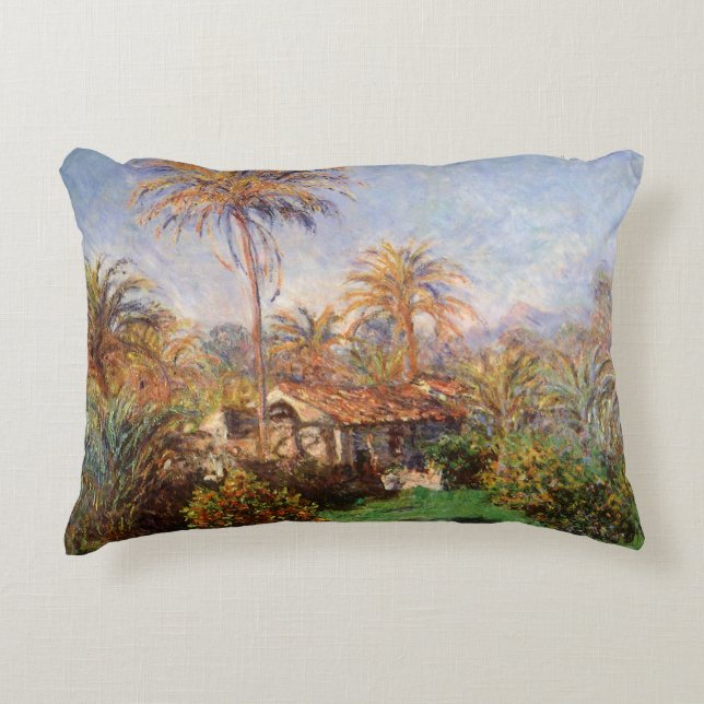 Liten bondgård i Bordighera av Claude Monet Prydnadskudde (Framsidan)