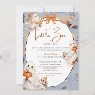 Liten Boo är på väg Baby Shower Inbjudan
