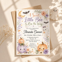 Liten Boo är på väg Halloween Baby Shower