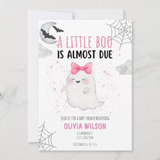 LITEN BOO ÄR VÄNTAD BABY SHOWER INBJUDAN