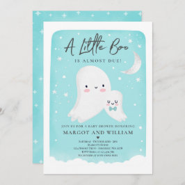 Liten Boo Baby Shower Halloween Ghost Baby Shower Inbjudningar