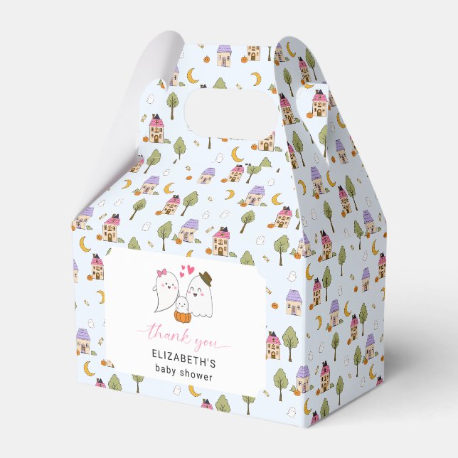 Liten Boo Baby Shower Halloween Spöke Söt Presentaskar (Framsidan Sidan)