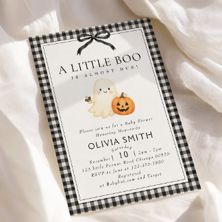 Liten Boo Baby Shower Inbjudan Könsneutral