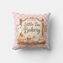 Liten Boo-bageri kastkudde rosa Halloween