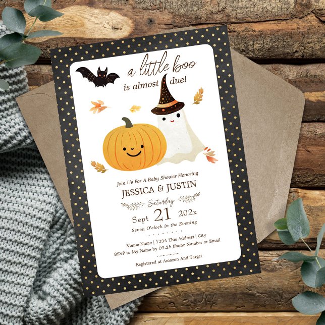 Liten Boo Fall Halloween Baby Shower Inbjudan (Skapare uppladdad)