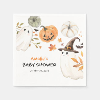 Liten Boo Halloween Baby Shower Anpassad Pappersservett