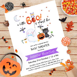 Liten Boo Halloween Baby Shower Budget Inbjudan