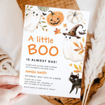 Liten Boo Halloween Baby Shower Inbjudan