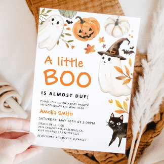 Liten Boo Halloween Baby Shower Inbjudan