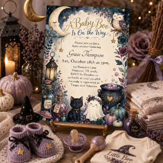 Liten Boo Halloween Baby Shower  Inbjudningar