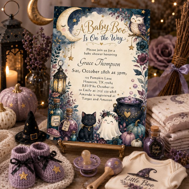 Liten Boo Halloween Baby Shower  Inbjudningar (Skapare uppladdad)