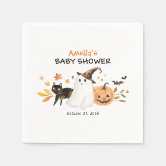 Liten Boo Halloween Baby Shower Personlig Pappersservett