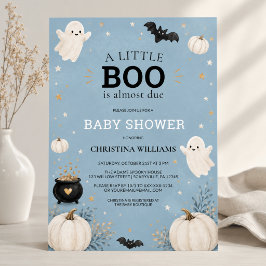 Liten Boo Halloween Baby Shower Spökliknande Inbju Inbjudningar