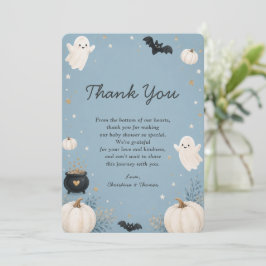 Liten Boo Halloween Baby Shower Tack Kort