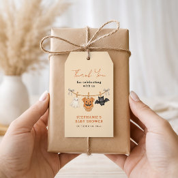 Liten Boo Halloween Baby Shower Tacksamhet Presentetikett
