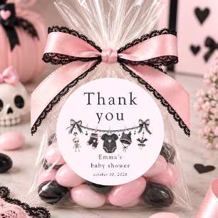Liten Boo Halloween Baby Shower Tacksamhet Runt Klistermärke