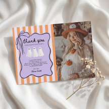 Liten Boo Halloween Baby Shower Tacksamhetskort